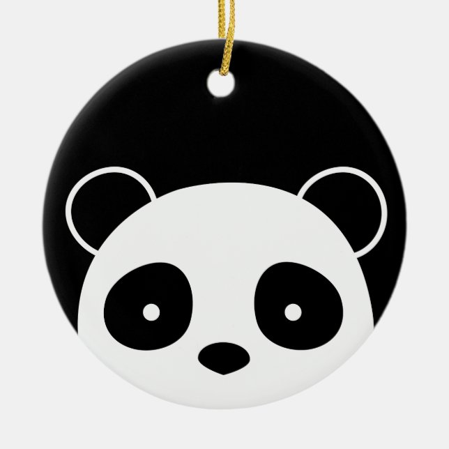 Ornement de Noël de panda, décorations de Noël (Devant)