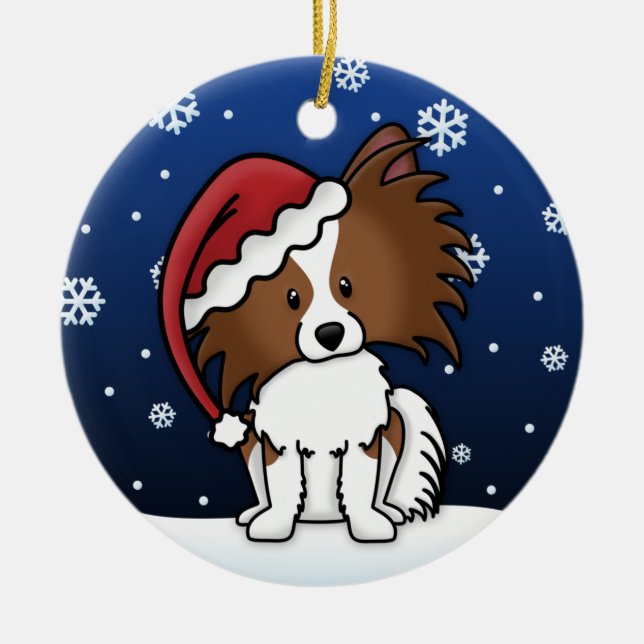 Ornement de Noël de Papillon de bande dessinée de (Devant)