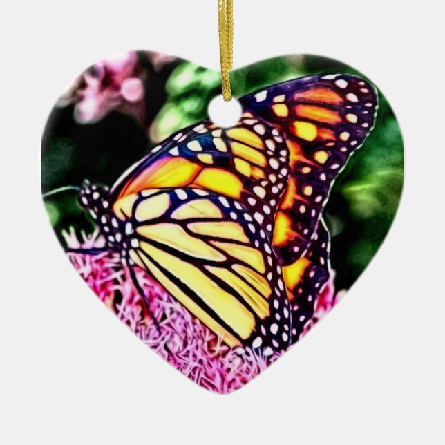 Ornement de Noël de papillon de monarque (Devant)