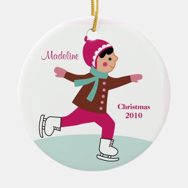 Ornement de Noël de patinage de glace (Devant)