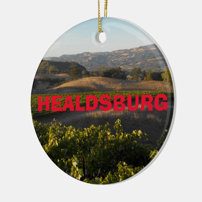 Ornement de Noël de pays de vin de Healdsburg (Gauche)