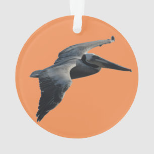 Ornement de Noël de pélican de vol