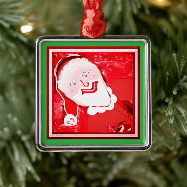 Ornement de Noël de Père Noël souriant (Arbre)