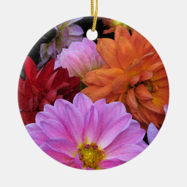 Ornement de Noël de pétales de dahlia (Devant)