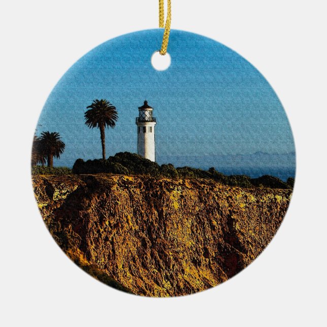Ornement de Noël de phare de Vicente de point (Devant)