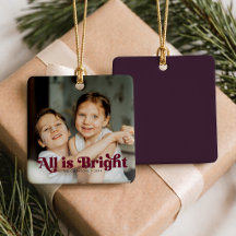 Ornement de Noël de photo de famille « Tout est br
