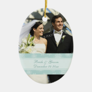 Ornement de Noël de photo de mariage