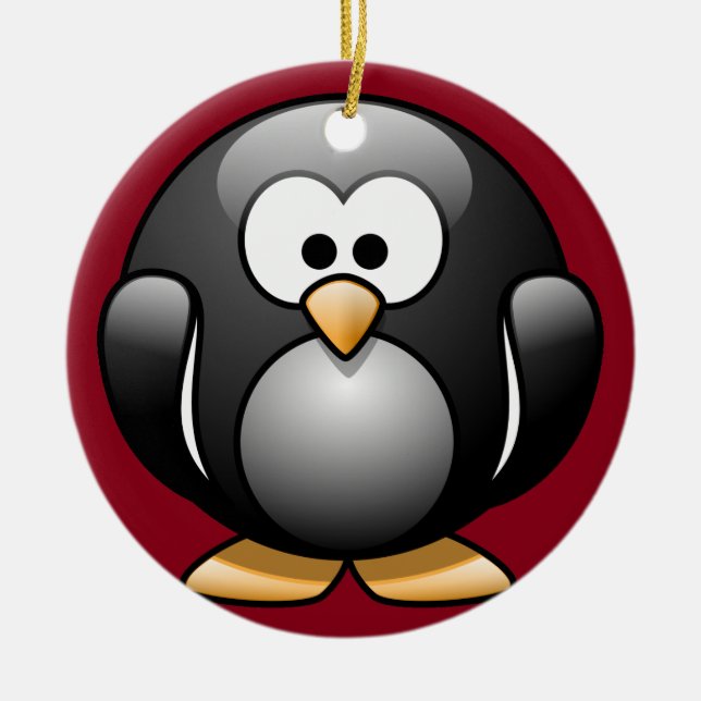Ornement de Noël de pingouin (Devant)
