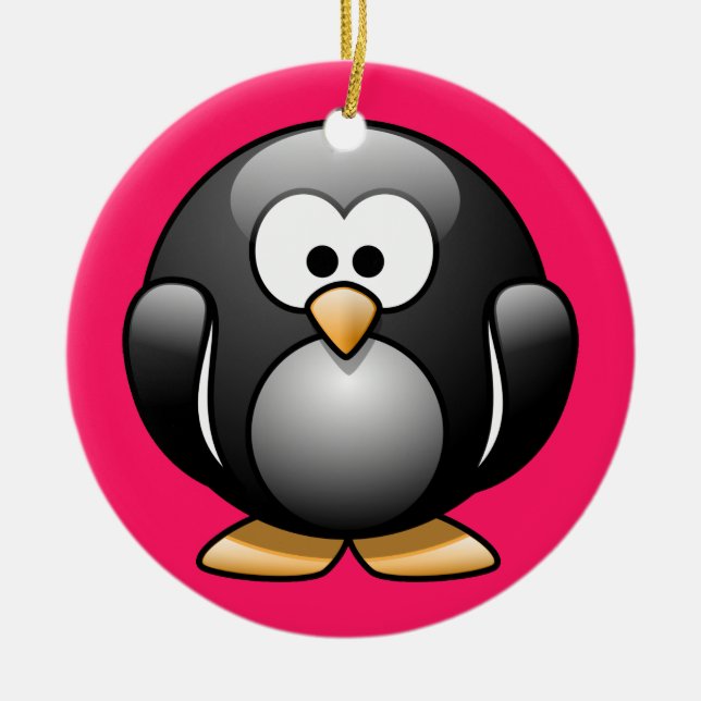 Ornement de Noël de pingouin (Devant)