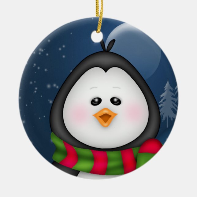 Ornement de Noël de pingouin (Devant)
