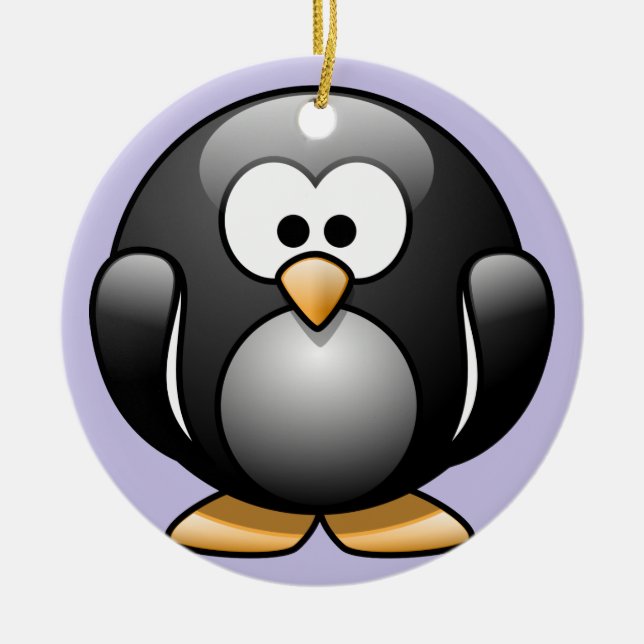 Ornement de Noël de pingouin (Devant)