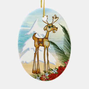 Ornement de Noël de plage tropicale