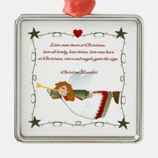 Ornement de Noël de poème d'ange