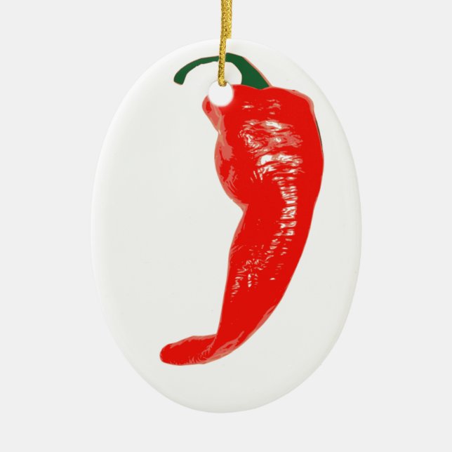 ornement de Noël de poivre de piment rouge (Devant)