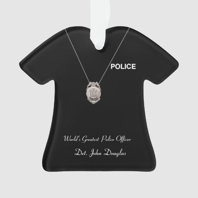 Ornement de Noël de policier (devant)