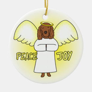 Ornement de Noël de poseur irlandais d'ange de