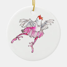 Ornement de Noël de poulet de ballet