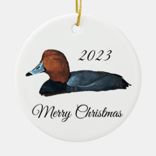 Ornement de Noël de Redhead Duck