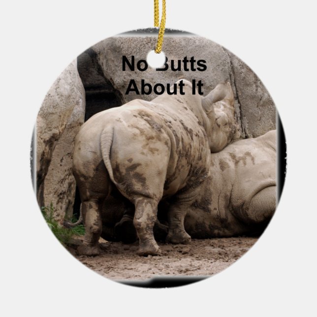 Ornement de Noël de rhinocéros (Devant)