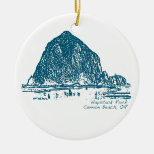 Ornement de Noël de roche de meule de foin