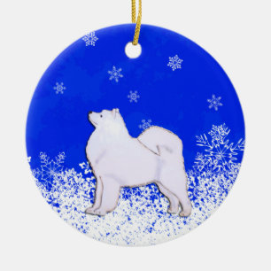 Ornement de Noël de Samoyed