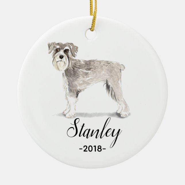Ornement de Noël de Schnauzer (Devant)