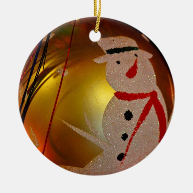 Ornement de Noël de Snowman givrée (Devant)