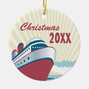 Ornement de Noël de souvenirs de croisière