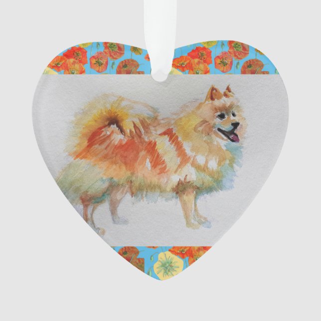 Ornement de Noël de Spitz Pomeranian (devant)