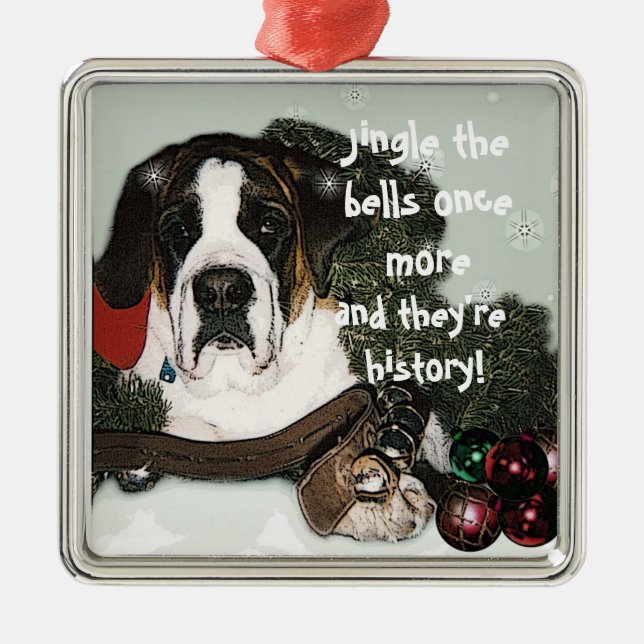 Ornement de Noël de St Bernard (Devant)