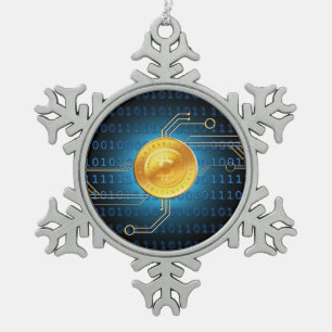 Ornement de Noël de symbole de logo de Bitcoin