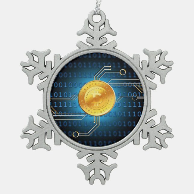 Ornement de Noël de symbole de logo de Bitcoin (Devant)