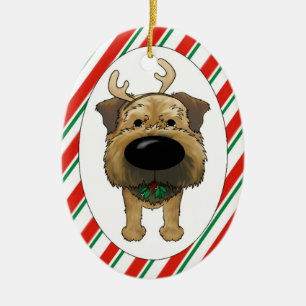 Ornement de Noël de Terrier de frontière