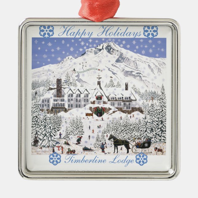 Ornement de Noël de Timberline Lodge (Devant)