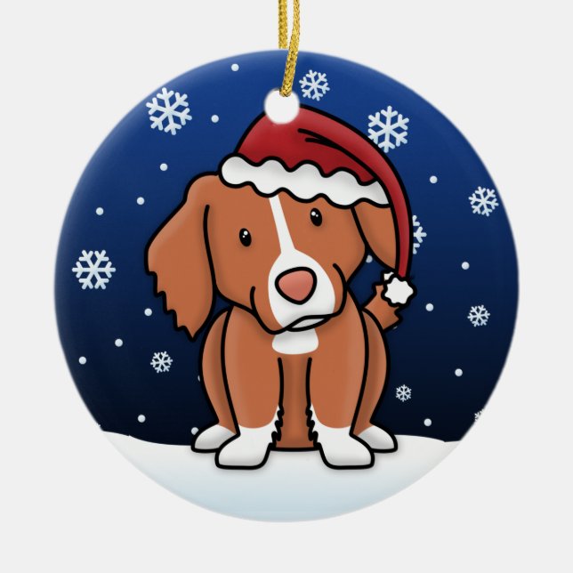 Ornement de Noël de Toller de bande dessinée de (Devant)