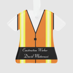 Ornement de Noël de travailleur de la construction