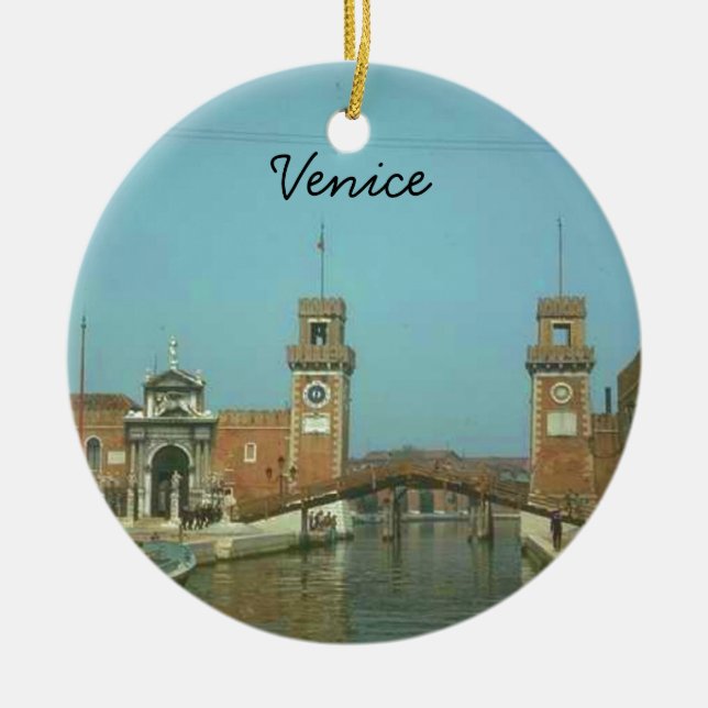 Ornement de Noël de Venise Italie (Devant)