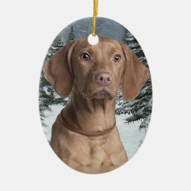 Ornement de Noël de Vizsla (Devant)
