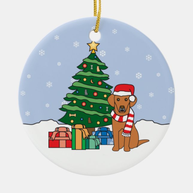 Ornement de Noël de Vizsla (Devant)