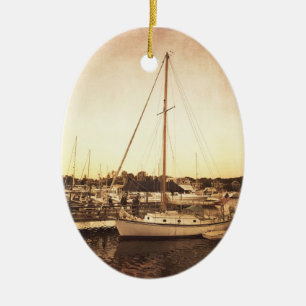 Ornement de Noël de voilier de Cape Cod
