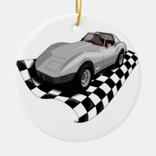 Ornement de Noël de voiture de course