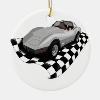 Ornement de Noël de voiture de course