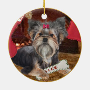 Ornement de Noël de Yorkshire Terrier