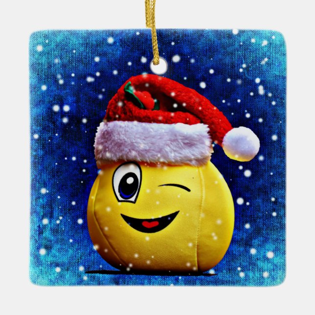 Ornement de Noël d'Emoji (Devant)
