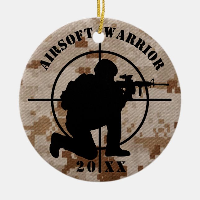 Ornement de Noël d'équipe d'Airsoft (Devant)