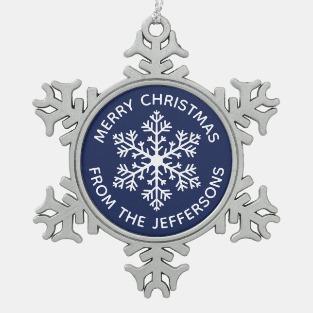 Ornement de Noël des flocs de neige (Devant)