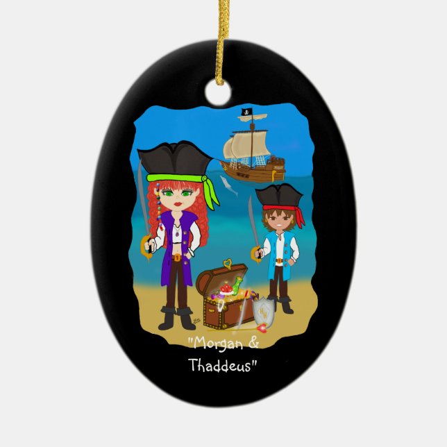 Ornement de Noël des pirates (Devant)