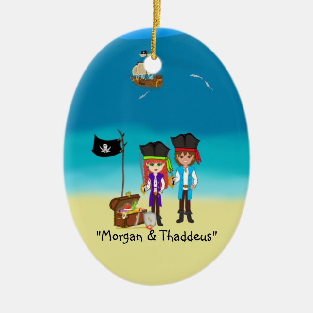 Ornement de Noël des pirates (Devant)