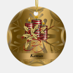 Ornement de Noël d'état du Kansas