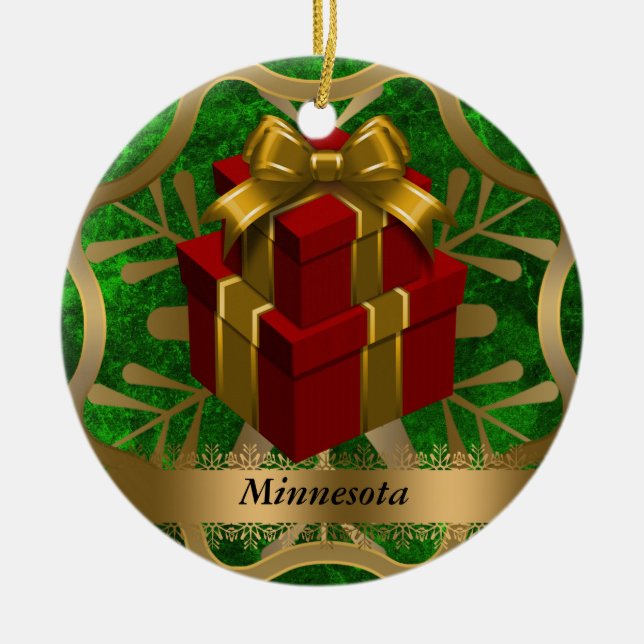 Ornement de Noël d'état du Minnesota (Devant)
